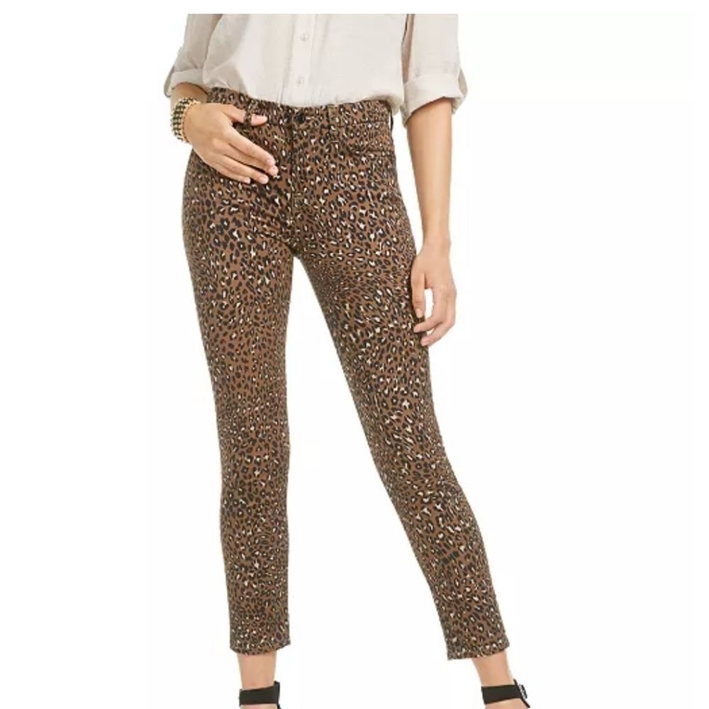 Jen7 Animal Printed Ankle Skinny Jeans